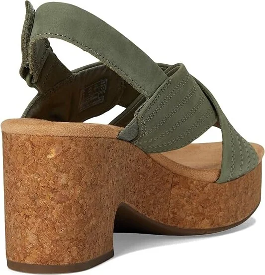 Clarks Nerisa West Women's Sandals Sage Nubuck : 7.5 B - Medium, Leather - Image 4