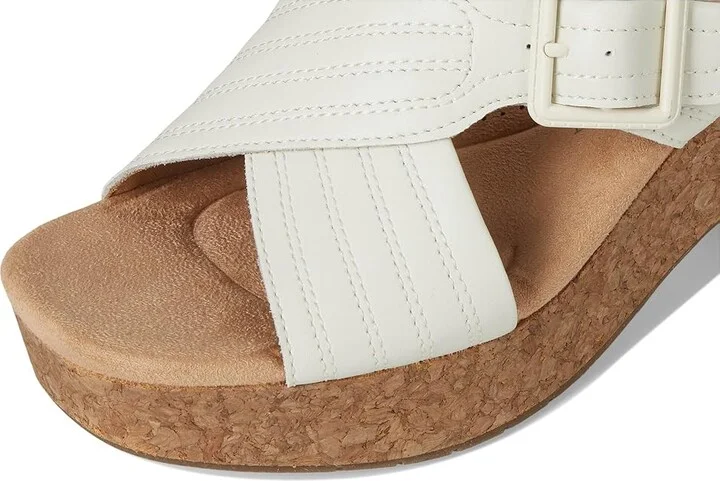 Clarks Nerisa West Women's Sandals White Leather : 12 B - Medium - Image 7