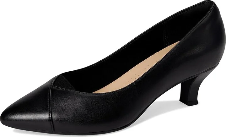 Clarks Noahh Rose High Women's Heels Black Leather : 8 C - Wide, Leather/Rubber - Image 5