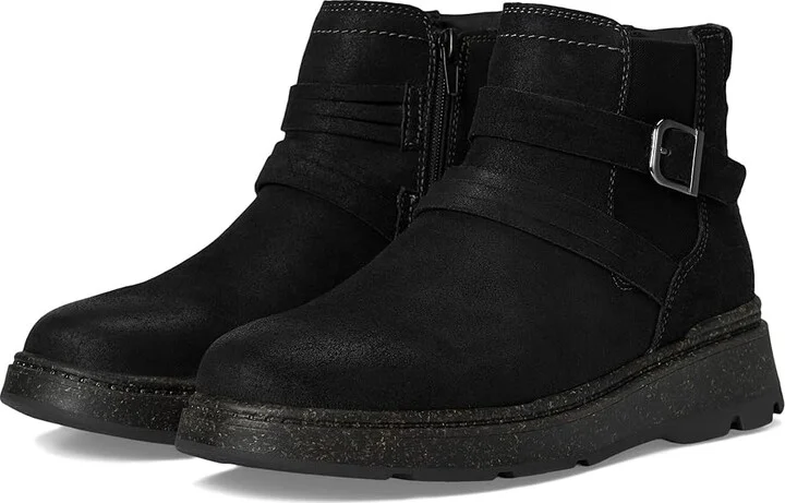 Clarks Noralyn Strap Women's Boots Black Suede : 5.5 B - Medium, Rubber/Suede