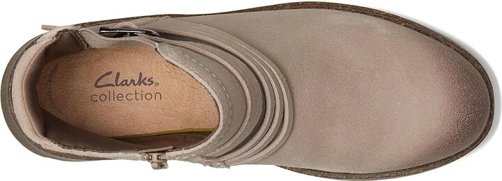 Clarks Noralyn Strap Women's Boots Light Taupe Suede : 8.5 B - Medium, Rubber/Suede - Image 2