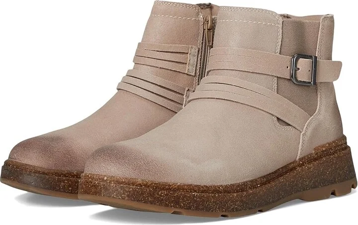 Clarks Noralyn Strap Women's Boots Light Taupe Suede : 8.5 B - Medium, Rubber/Suede