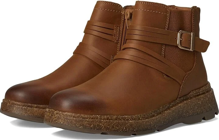 Clarks Noralyn Strap Women's Boots Tan Suede : 9.5 B - Medium, Rubber/Suede