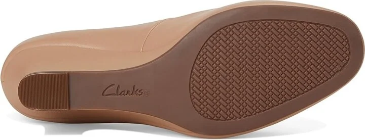 Clarks Olivette Pearl High Women's Heels Beige Leather : 6.5 B - Medium, Leather/Rubber - Image 3