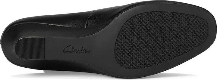 Clarks Olivette Pearl High Women's Heels Black Leather : 11 D - Wide, Leather/Rubber - Image 3