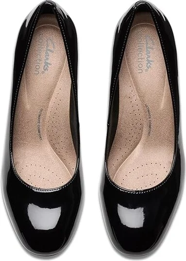 Clarks Olivette Pearl High Women's Heels Black Patent Synthetic : 9 B - Medium, Leather/Rubber - Image 2