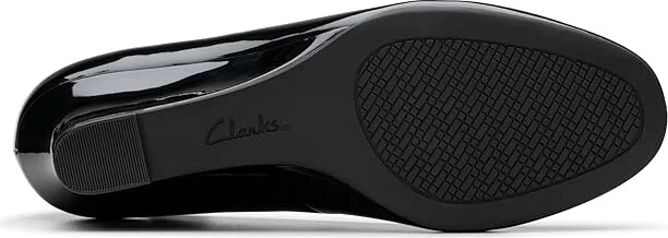 Clarks Olivette Pearl High Women's Heels Black Patent Synthetic : 9 B - Medium, Leather/Rubber - Image 3