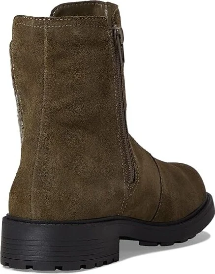 Clarks Opal Sky Women's Boots Dark Olive Suede : 7.5 B - Medium - Image 4