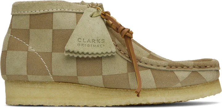 Clarks Originals Beige & Taupe Wallabee Boots