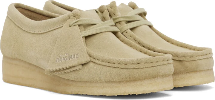 Clarks Originals Beige Wallabee Derbys - Image 4