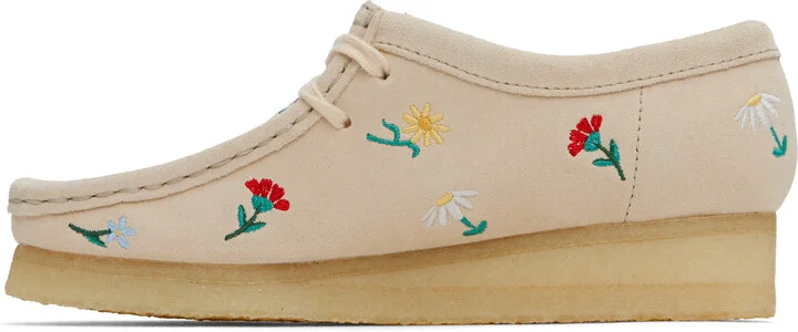 Clarks Originals Beige Wallabee Derbys - Image 3