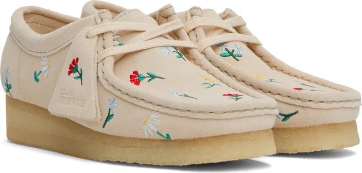Clarks Originals Beige Wallabee Derbys - Image 4