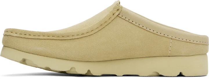 Clarks Originals Beige Wallabee Slip-on Loafers - Image 3