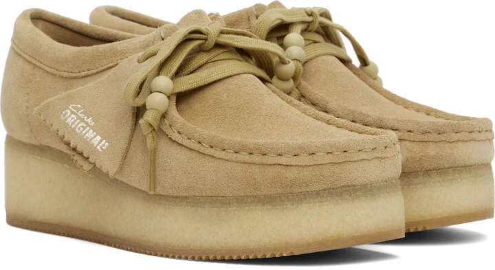 Clarks Originals Beige Wallacraft Bee Derbys - Image 4