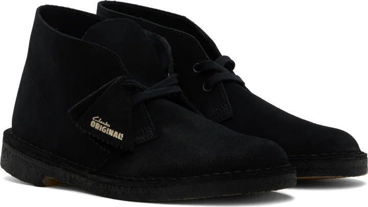 Clarks Originals Black Suede Desert Boots - Image 4
