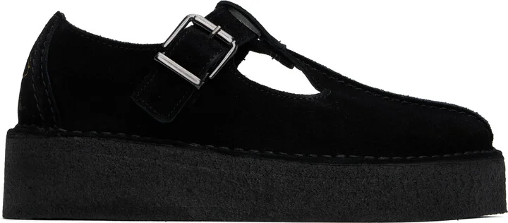 Clarks Originals Black Trek Wedge T-Bar Loafers