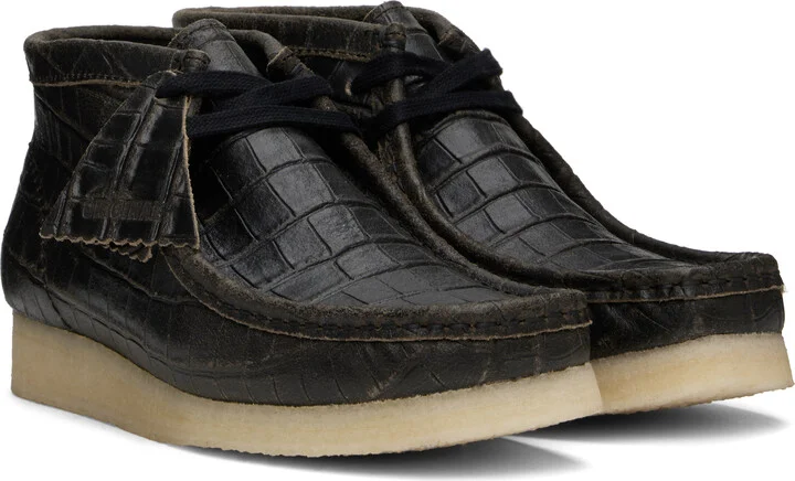 Clarks Originals Black Wallabee Boots - Image 4