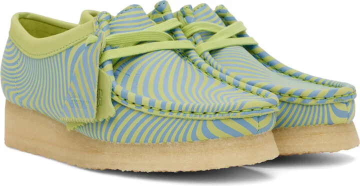 Clarks Originals Blue & Green Wallabee Derbys - Image 4