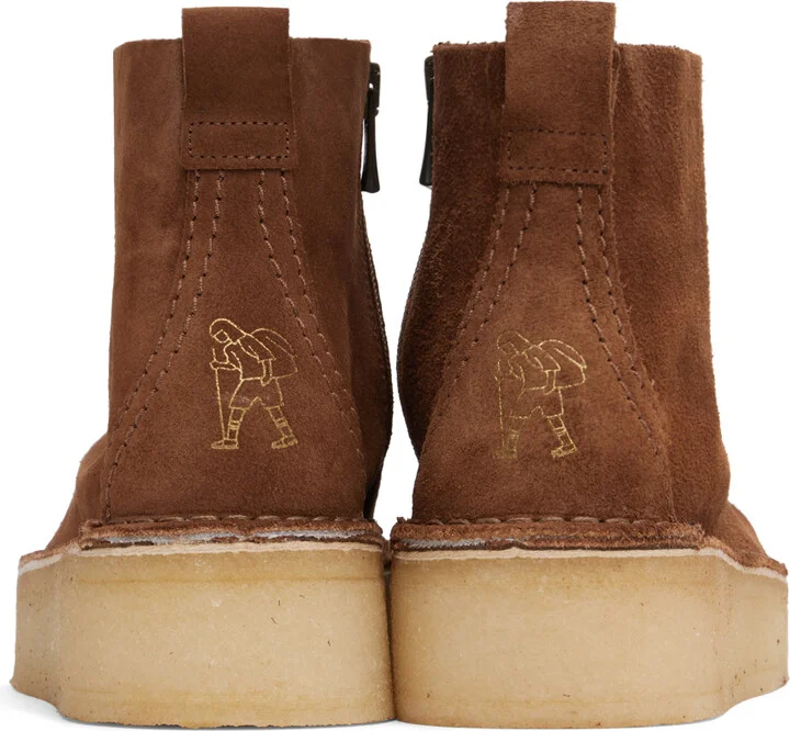 Clarks Originals Brown Trek Wedge Boots - Image 2