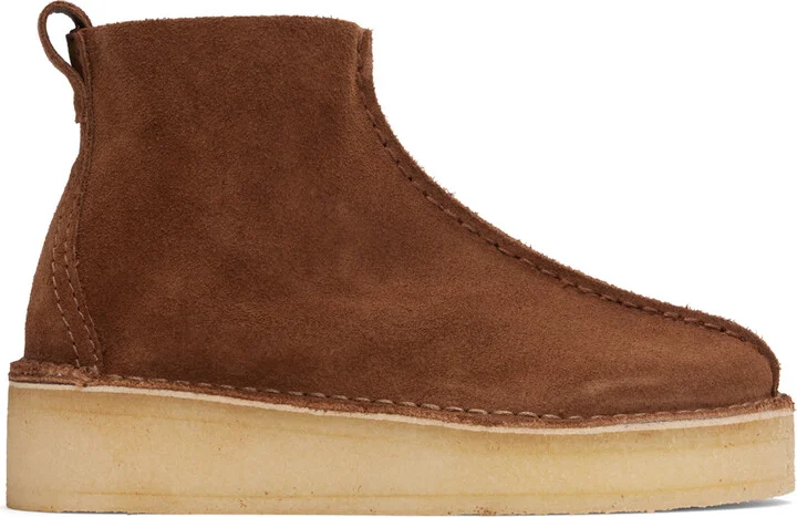 Clarks Originals Brown Trek Wedge Boots