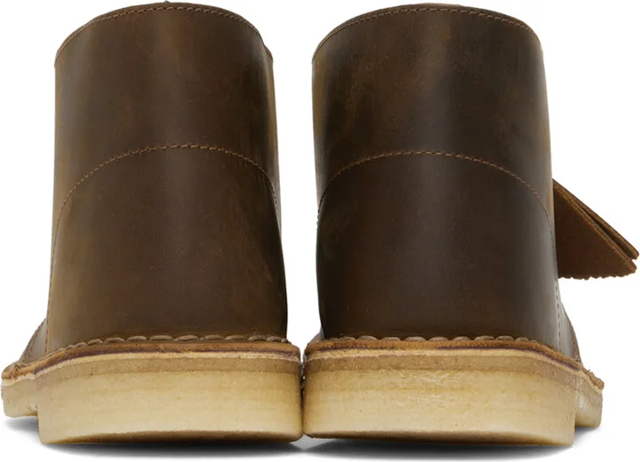 Clarks Originals Brown Waxed Leather Desert Boots - Image 2