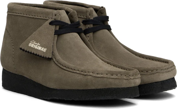 Clarks Originals Gray Wallabee Boots - Image 4