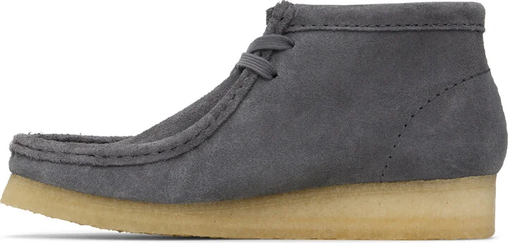 Clarks Originals Gray Wallabee Boots - Image 3