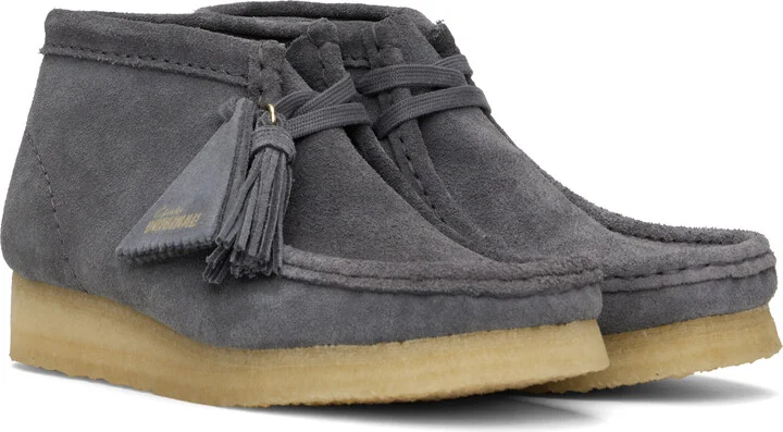 Clarks Originals Gray Wallabee Boots - Image 4