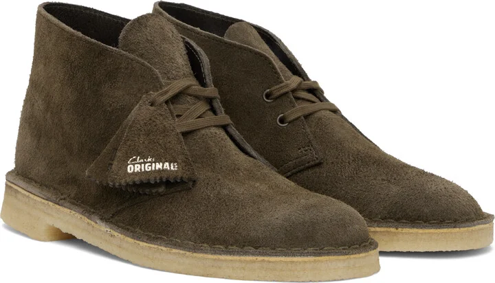 Clarks Originals Khaki Suede Desert Boots - Image 4
