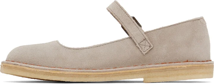 Clarks Originals Taupe Desert Jane Ballerina Flats - Image 3