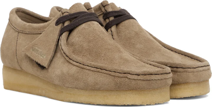 Clarks Originals Taupe Wallabee Derbys - Image 4