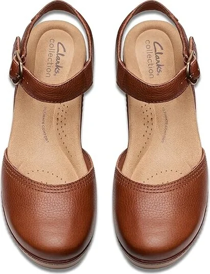 Clarks Paizlee Bay Women's Slippers Tan Leather : 11 B - Medium - Image 2