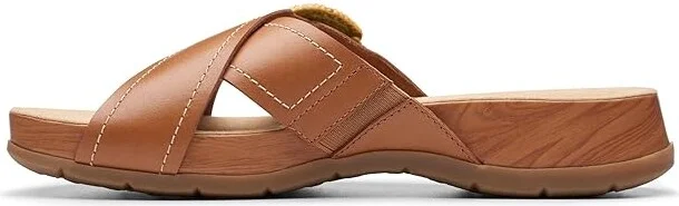 Clarks Reileigh Bay Women's Sandals Cinnamon Leather : 5.5 B - Medium, Leather/Rubber - Image 5