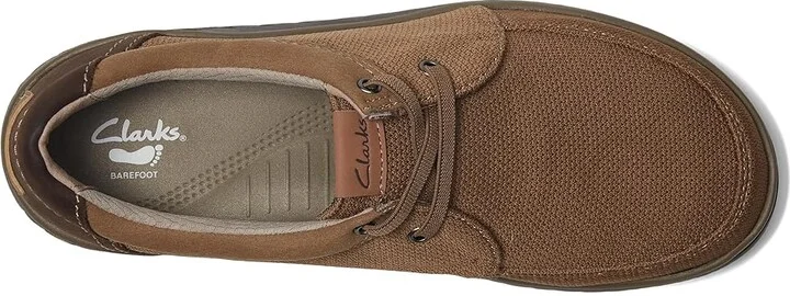 Clarks RelaxLite Lace Men's Shoes Light Brown Textile : 9.5 EE - Wide - Image 2
