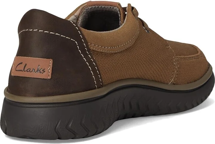 Clarks RelaxLite Lace Men's Shoes Light Brown Textile : 9.5 EE - Wide - Image 4