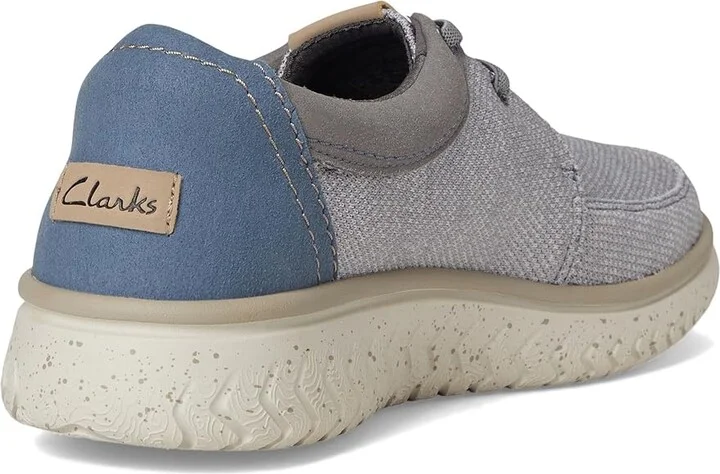 Clarks RelaxLite Lace Men's Shoes Light Grey Textile : 9 EE - Wide - Image 4