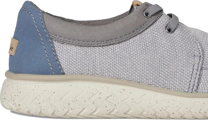 Clarks RelaxLite Lace Men's Shoes Light Grey Textile : 9 EE - Wide - Image 7