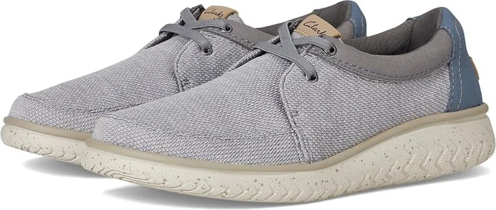 Clarks RelaxLite Lace Men's Shoes Light Grey Textile : 9 EE - Wide