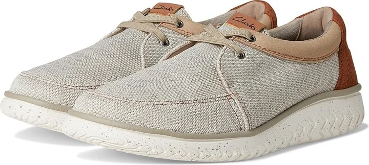 Clarks RelaxLite Lace Men's Shoes Sand Textile : 7.5 EE - Wide