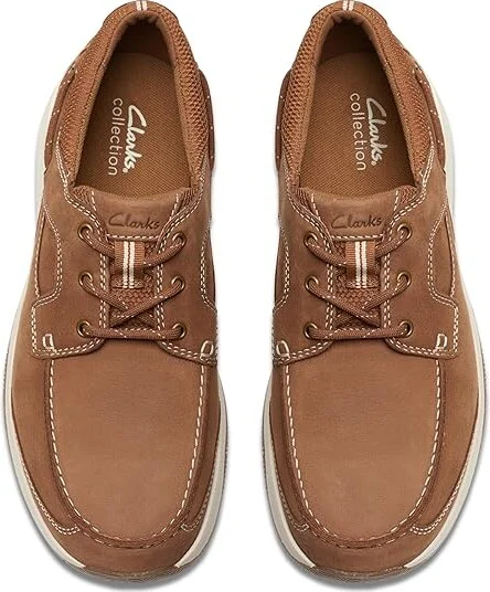 Clarks Sailview Lace Men's Lace-up Boots Light Tan Nubuck : 7.5 D - Medium, Leather - Image 2