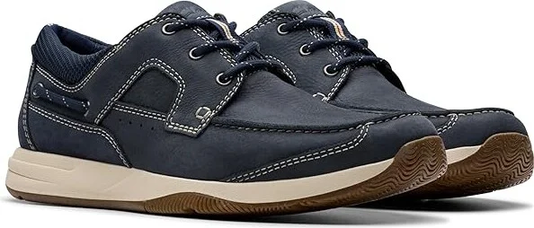Clarks Sailview Lace Men's Lace-up Boots Navy Nubuck : 13 EE - Wide, Leather