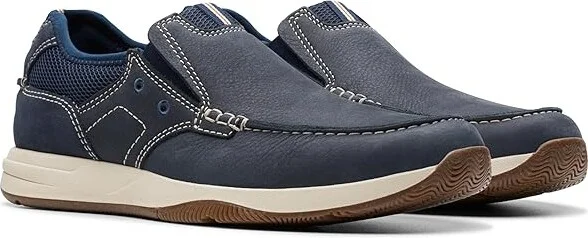 Clarks Sailview Step Men's Lace-up Boots Navy Nubuck : 9 D - Medium, Leather