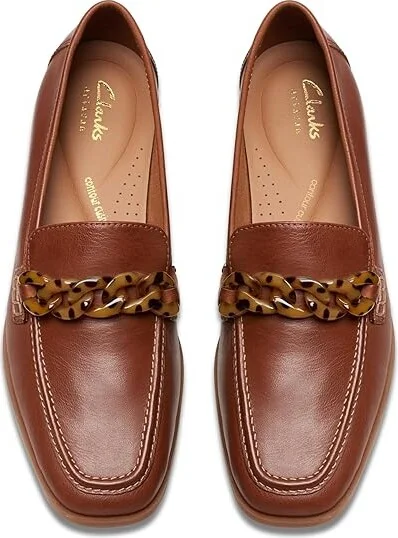 Clarks Sarafyna Iris Women's Shoes Tan Leather : 6 B - Medium - Image 2