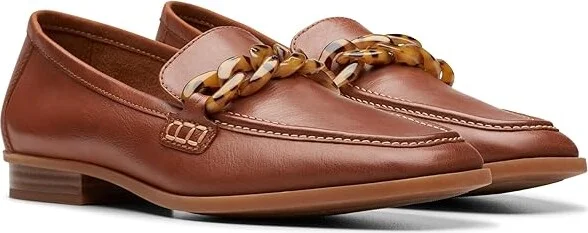 Clarks Sarafyna Iris Women's Shoes Tan Leather : 6 B - Medium