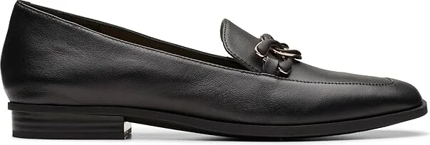 Clarks Sarafyna Rae Women's Flat Shoes Black Leather : 5 B - Medium - Image 6