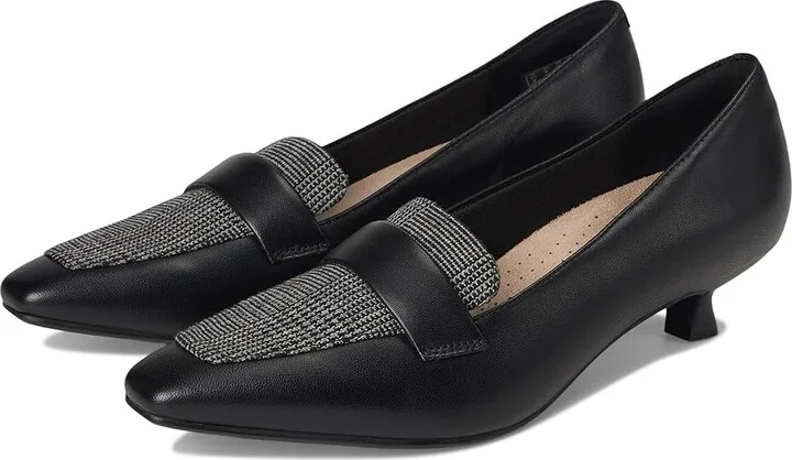 Clarks Scarlyt Mabel Women's Shoes Black Interest Leather : 6.5 B - Medium