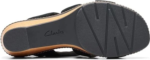 Clarks Seannah Glow Women's Sandals Black Suede : 9 B - Medium, Rubber/Suede - Image 3