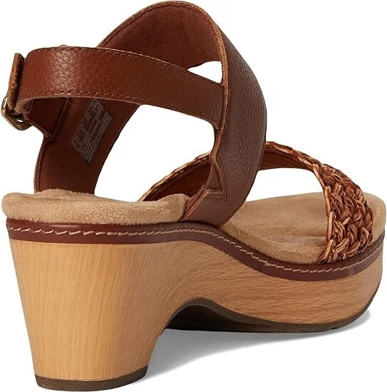 Clarks Seannah Step Women's Sandals Tan Leather : 8.5 B - Medium, Leather/Rubber - Image 4