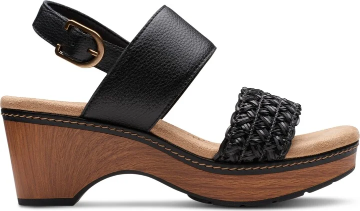 Clarks Seannah Step Woven Strap Clog-Style Platform Sandals - Image 2