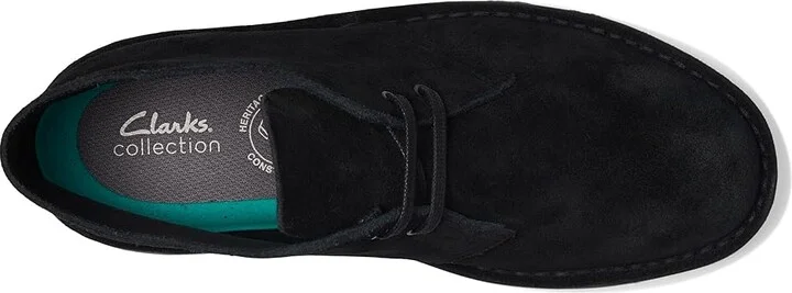Clarks Shepton Men's Boots Black Suede : 11.5 EE - Wide, Leather - Image 2